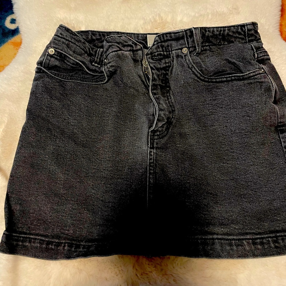 Free People black jean skirt size 29